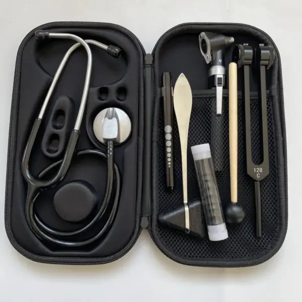 Professional Medical Diagnostic Kit - 6-in-1 Stethoscope & Examination Tool Set with Premium Case