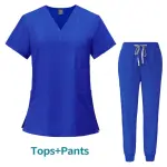 V-Neck Scrub Top & Jogger Pants Set