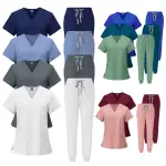 V-Neck Scrub Top & Jogger Pants Set