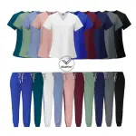 V-Neck Scrub Top & Jogger Pants Set