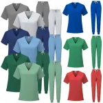 V-Neck Scrub Top & Jogger Pants Set