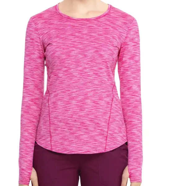 Women’s Active Space-Dye Long-Sleeve Underscrub Top