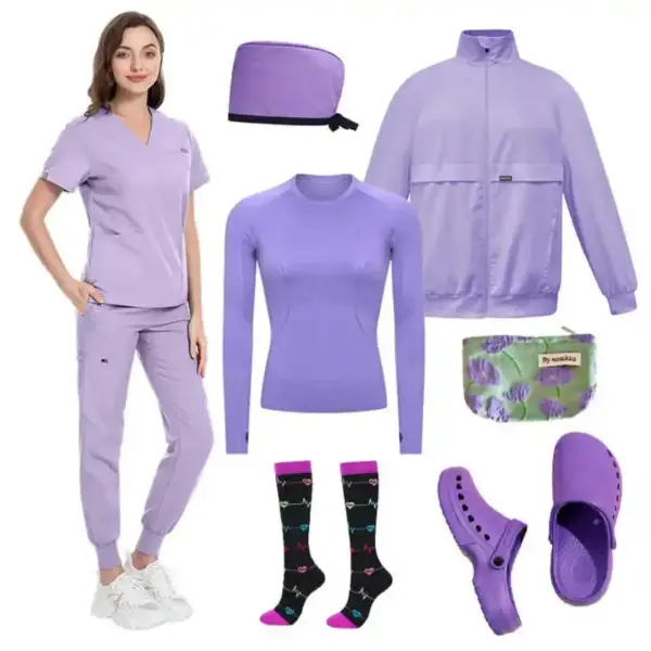Unisex Professional Scrub Set with Jacket