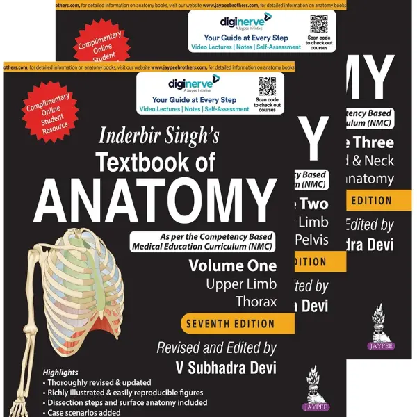 Inderbir Singh's Textbook of Anatomy, Seventh Edition