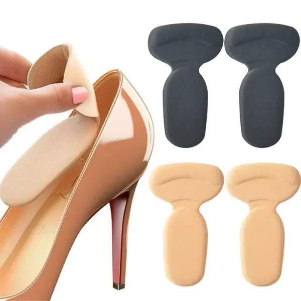 Silicone Heel Protectors - T-Shape Gel Shoe Inserts for Heel Comfort, Cushion Pads for Women's Shoes