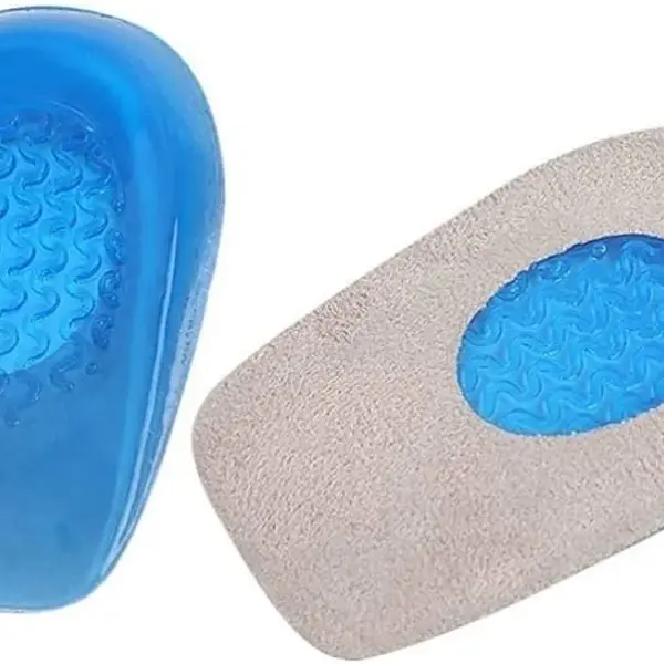 Generic 2Pcs Silicone Heel Pads – Anti-Slip Shoe Inserts for Flat Feet, Shock Absorbing Heel Protectors